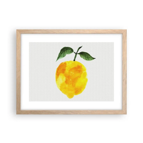 Een poster in een licht eiken lijst - Hoe proef je de zon? - 40x30 cm