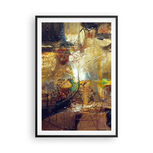 Poster in een zwarte lijst - Koud, warmer, heet - 61x91 cm