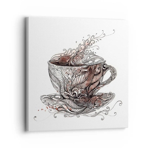 Schilderen op canvas - Thee voor alles - 30x30 cm