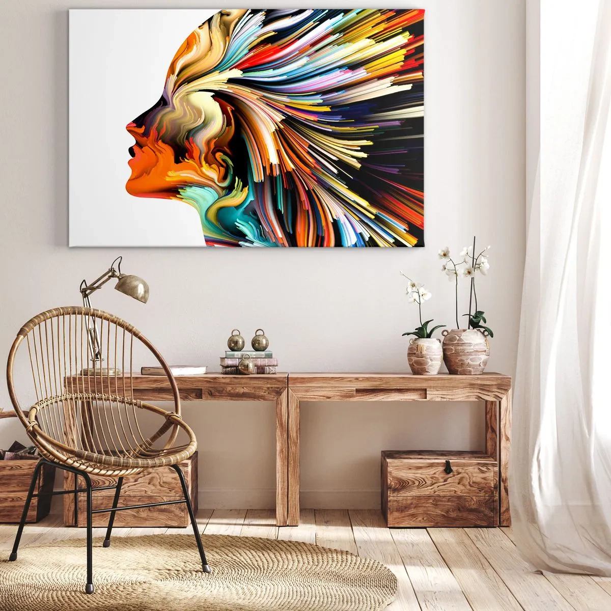 Schilderen op canvas - Een explosie van verbeelding - 120x80 cm