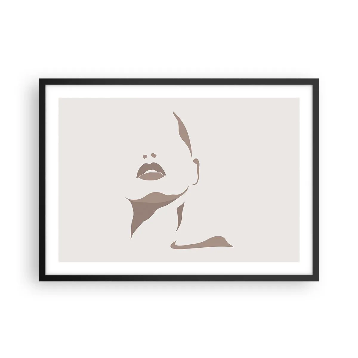 Poster in een zwarte lijst - Gemaakt van licht en schaduw - 70x50 cm