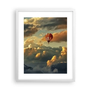 Poster in een witte lijst - Ik vlieg omdat ik dat wil - 40x50 cm