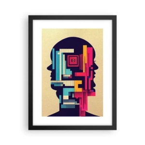 Poster in een zwarte lijst - Nieuwe banden - 30x40 cm