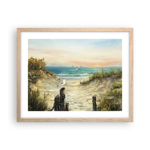 Een poster in een licht eiken lijst - Windstille afzondering - 50x40 cm