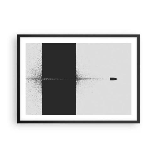 Poster in een zwarte lijst - Rechtstreeks naar het doel - 70x50 cm
