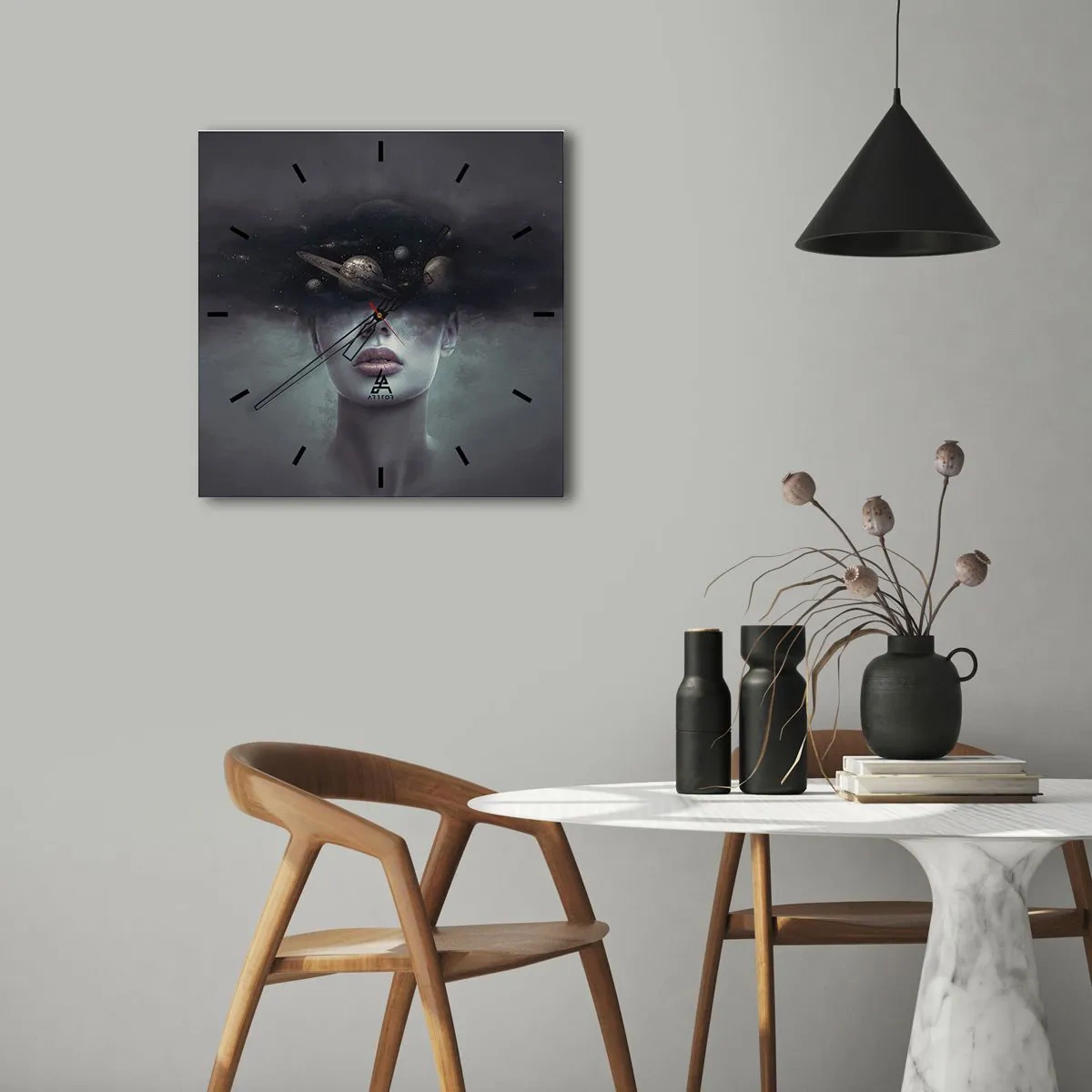 Wandklok - Klok - En de planeten worden gek... - 40x40 cm