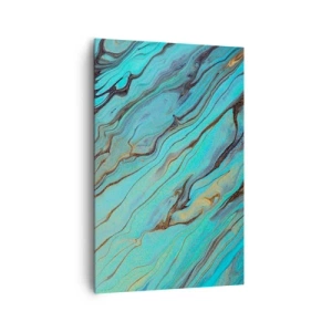 Schilderen op canvas - Turquoise vloed - 80x120 cm