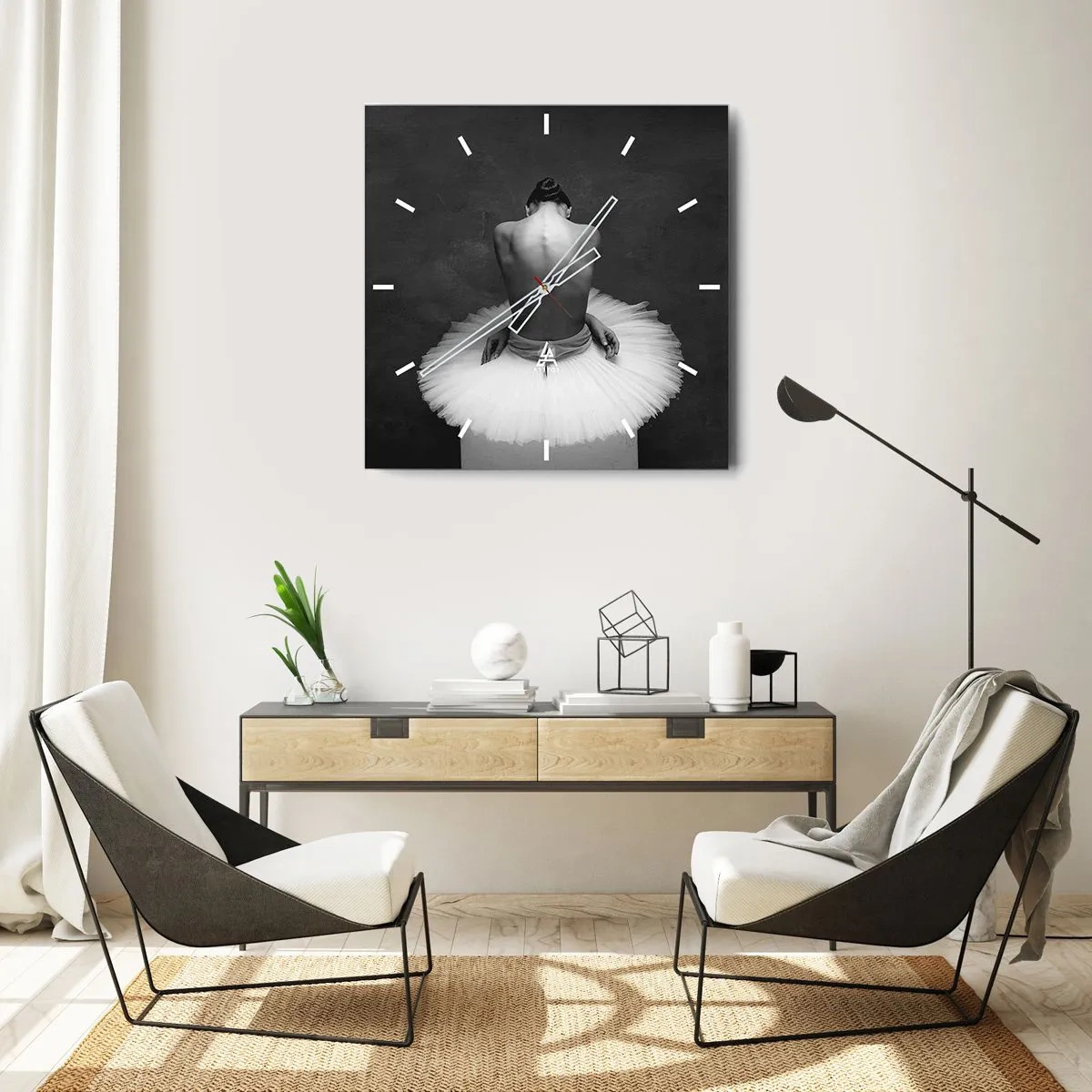 Wandklok - Klok - Het bloeit gewoon - 30x30 cm