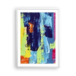 Poster in een witte lijst - Het leven is mooi! - 50x70 cm