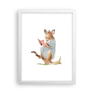 Poster in een witte lijst - Lees me voor mama - 30x40 cm