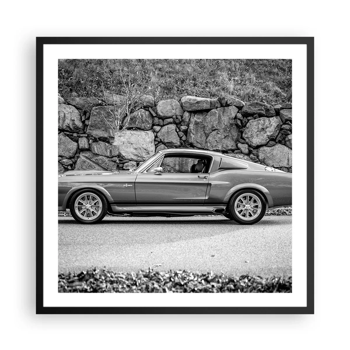 Poster in een zwarte lijst - De legende van de jaren 60 - 60x60 cm