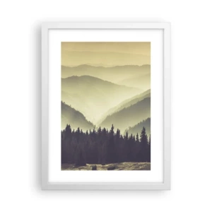 Poster in een witte lijst - Achter de zeven bergen... - 30x40 cm