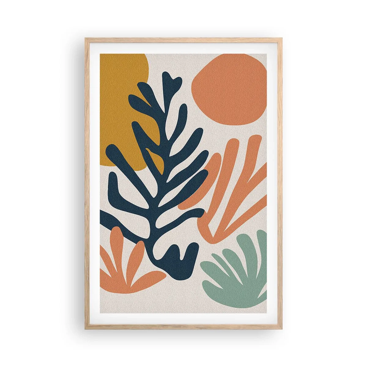 Een poster in een licht eiken lijst - Koraalzeeën - 61x91 cm