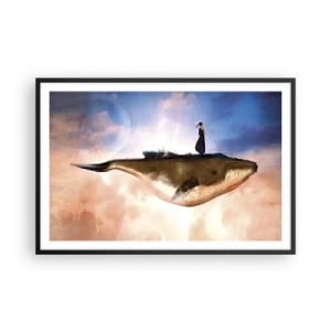 Poster in een zwarte lijst - Een echte reis - 91x61 cm