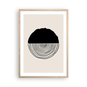 Een poster in een licht eiken lijst - Half om half - 50x70 cm
