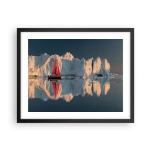 Poster in een zwarte lijst - Aan de rand van de wereld - 50x40 cm