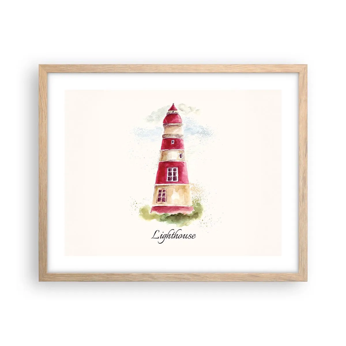 Een poster in een licht eiken lijst - Er is altijd goed weer in de buurt - 50x40 cm