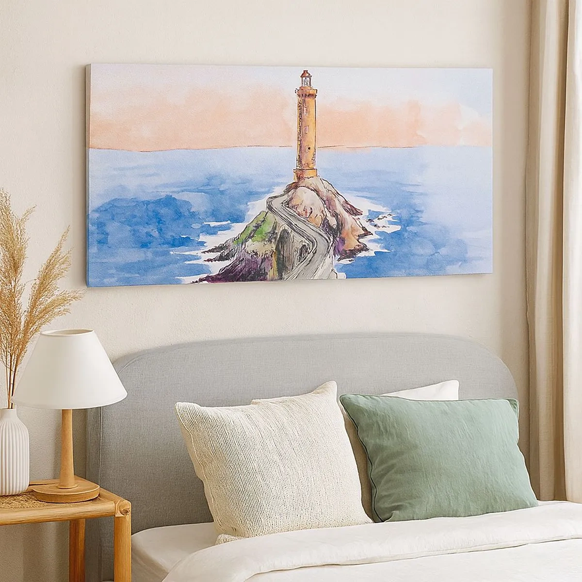 Schilderen op canvas - Kijkend naar de zee - 100x40 cm