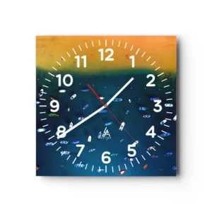 Wandklok - Klok - Vakantie spel - 40x40 cm