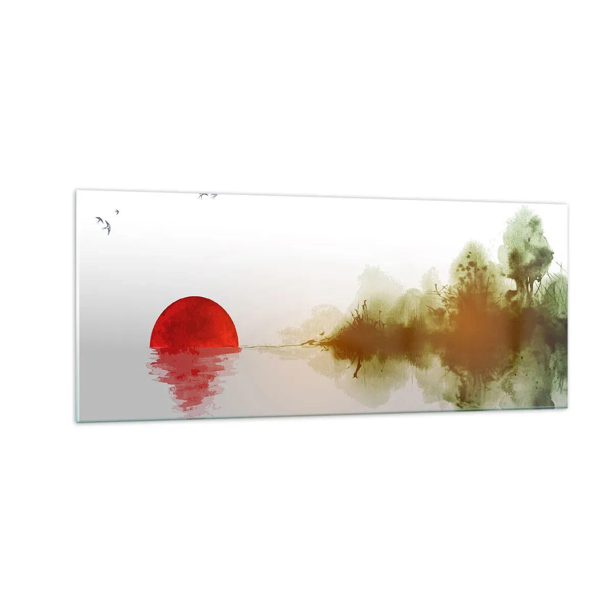Schilderen op glas - Een belofte van vrede - 100x40 cm