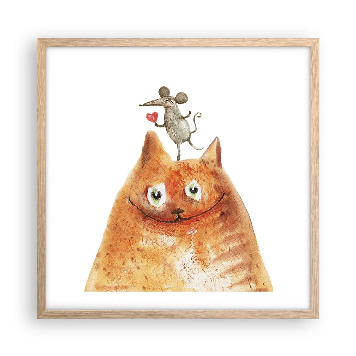 Een poster in een licht eiken lijst - De paradoxen van de liefde - 50x50 cm