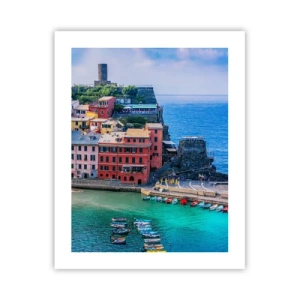 Poster - Mediterrane magische stad - 40x50 cm