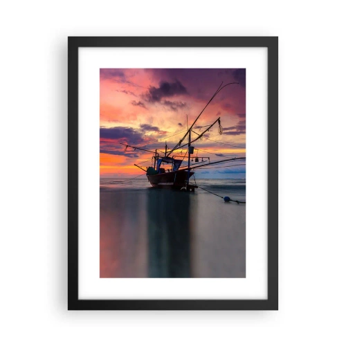 Poster in een zwarte lijst - Exotische avond - 30x40 cm