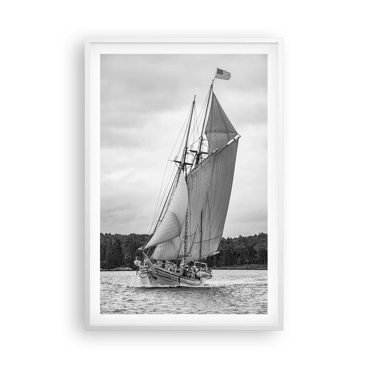 Poster in een witte lijst - Broeders van de wind - 61x91 cm