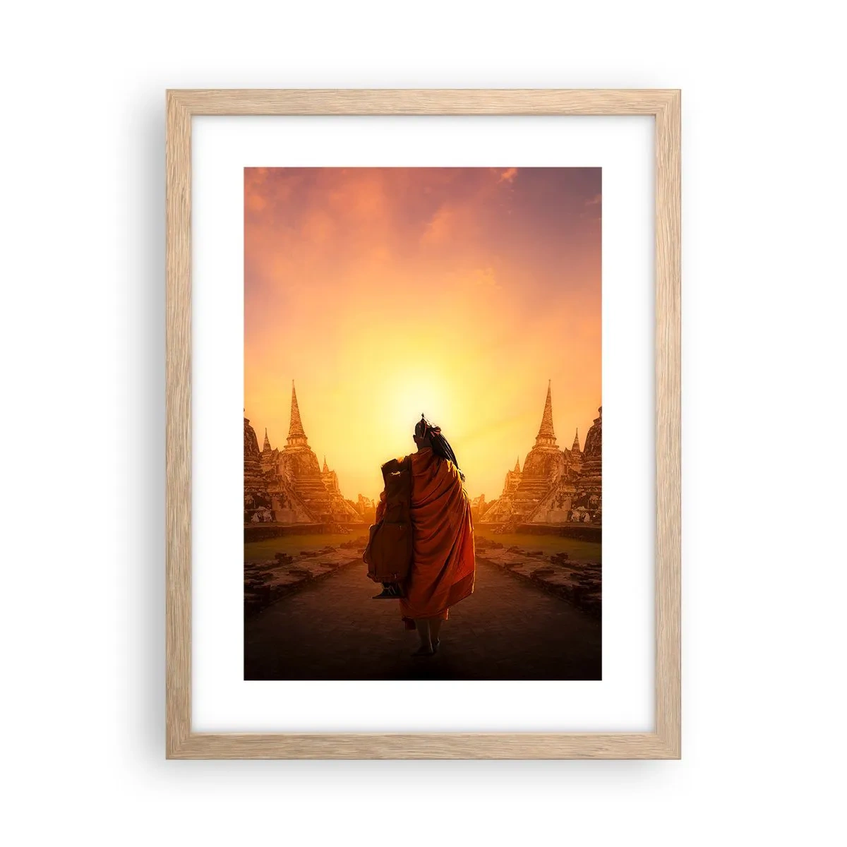 Een poster in een licht eiken lijst - In vrede voor de eeuwigheid - 30x40 cm