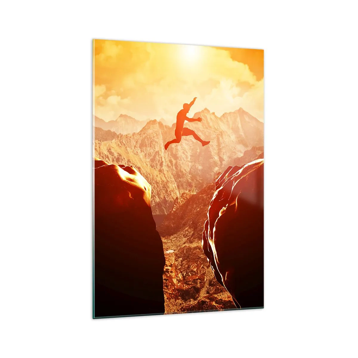 Schilderen op glas - Grenzen overschrijden - 70x100 cm