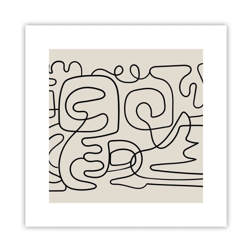 Poster - Volg het pad - 30x30 cm