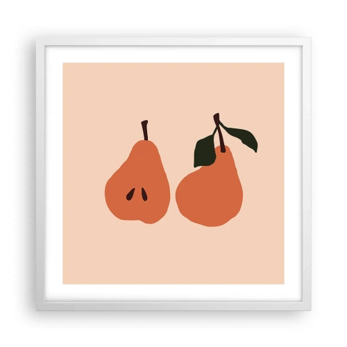 Poster in een witte lijst - Zoetheid zelf - 50x50 cm