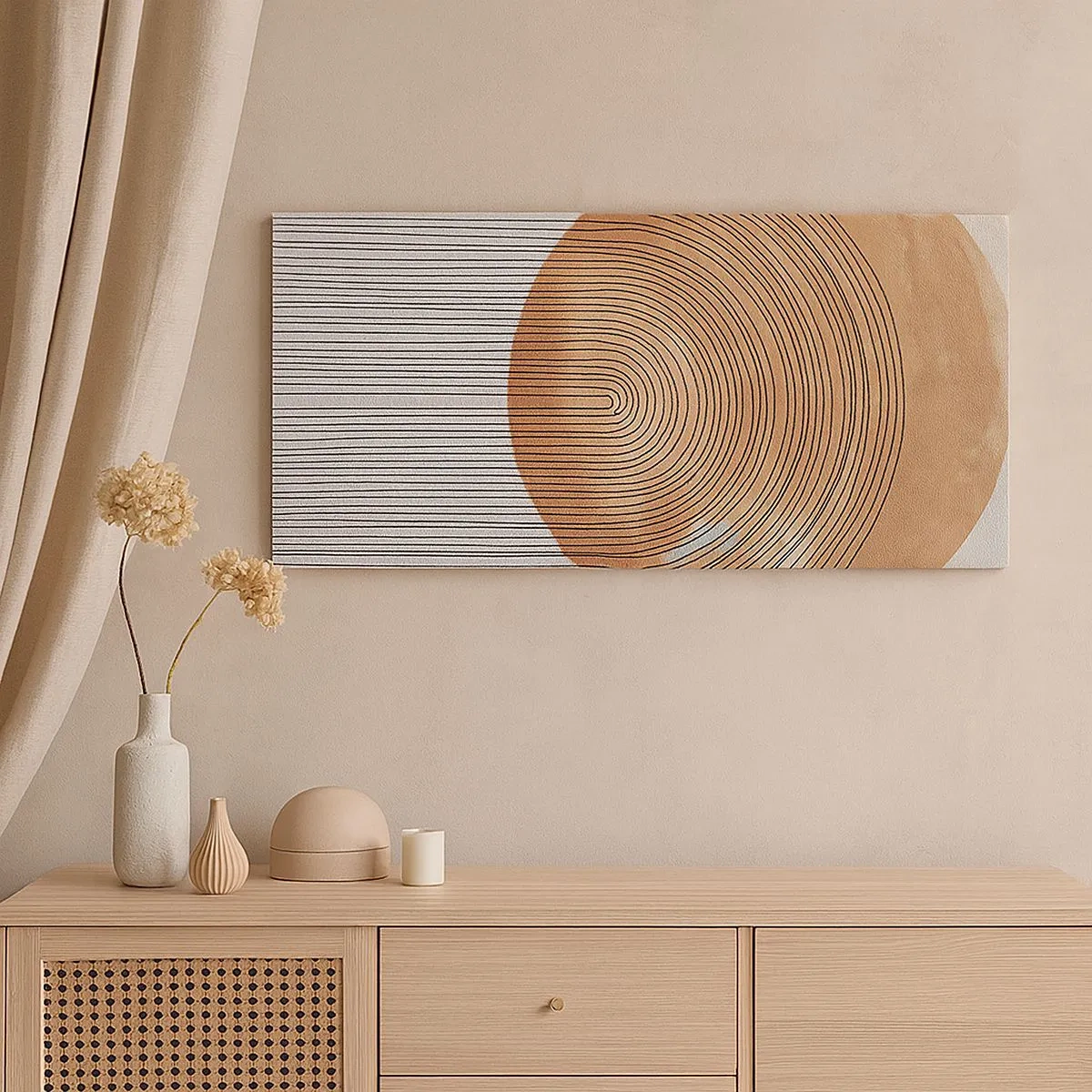 Schilderen op canvas - Zonnige compositie - 100x40 cm