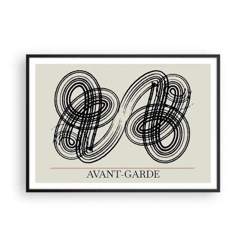 Poster in een zwarte lijst - Het kwam er spontaan uit - 100x70 cm