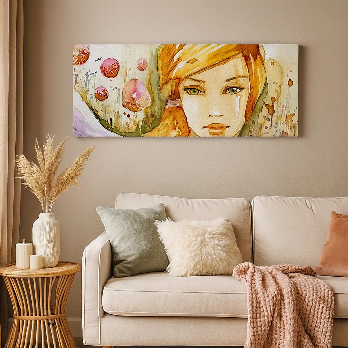 Schilderen op canvas - Een smaragdgroene look die woede kalmeert - 30x30 cm