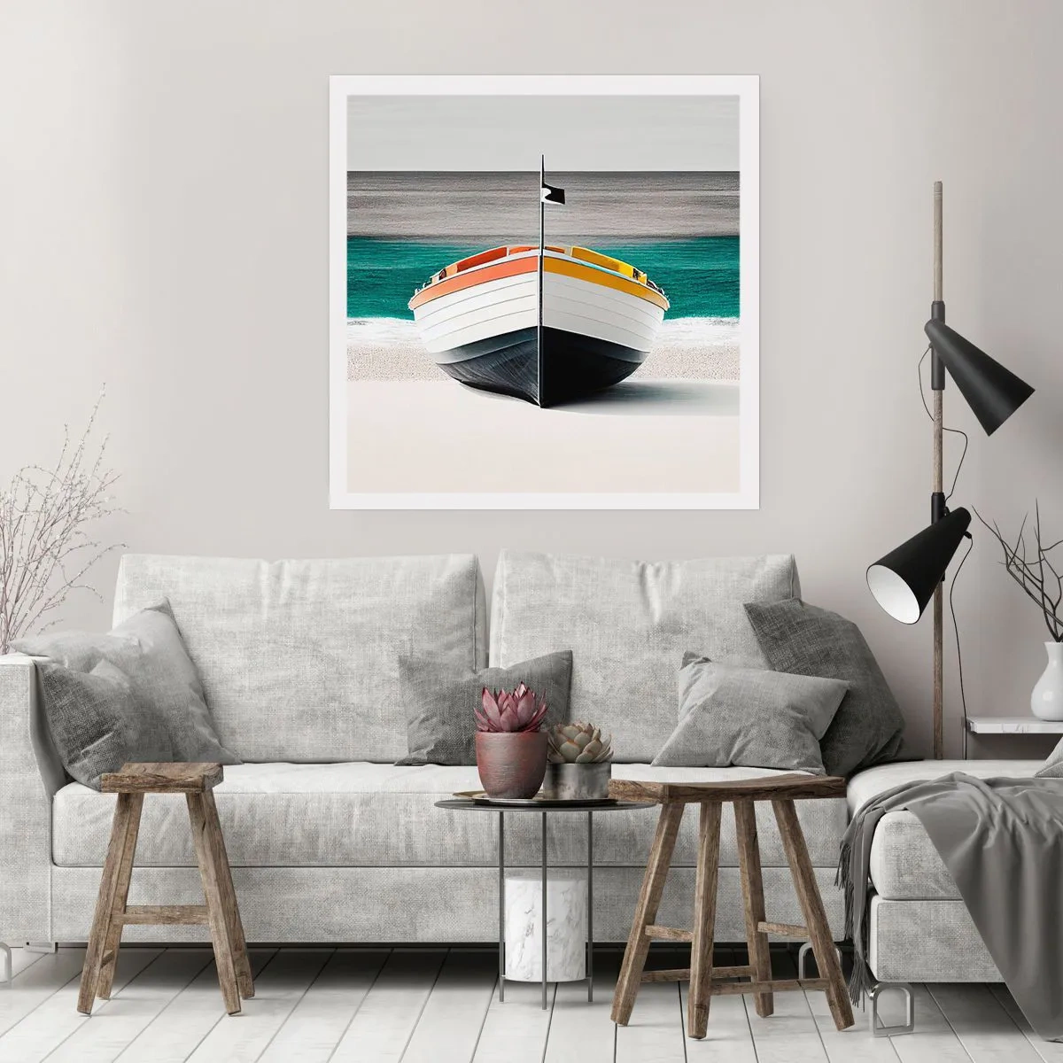 Poster - Op zijn plaats - 40x40 cm