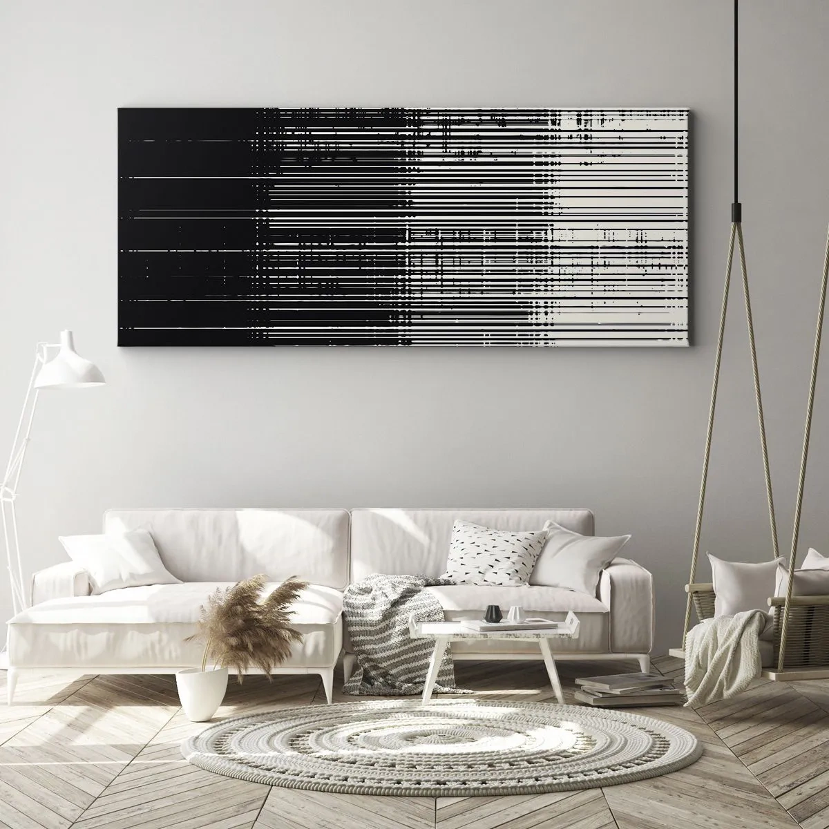 Schilderen op canvas - Golven en vibraties - 100x40 cm