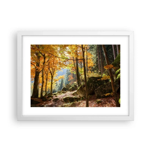 Poster in een witte lijst - Tijd om te ontspannen - 40x30 cm