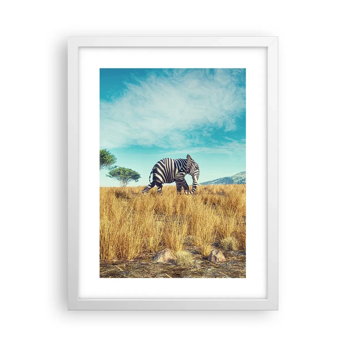 Poster in een witte lijst - Grijs is niet meer in de mode - 30x40 cm