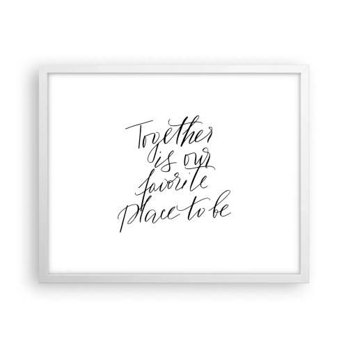 Poster in een witte lijst - Voel jij het ook? - 50x40 cm