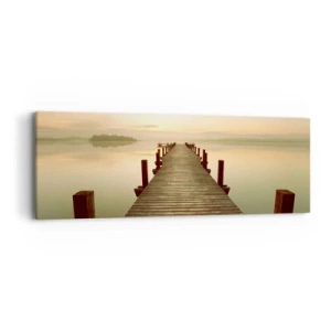 Schilderen op canvas - Aanbreken van de dag, licht - 90x30 cm