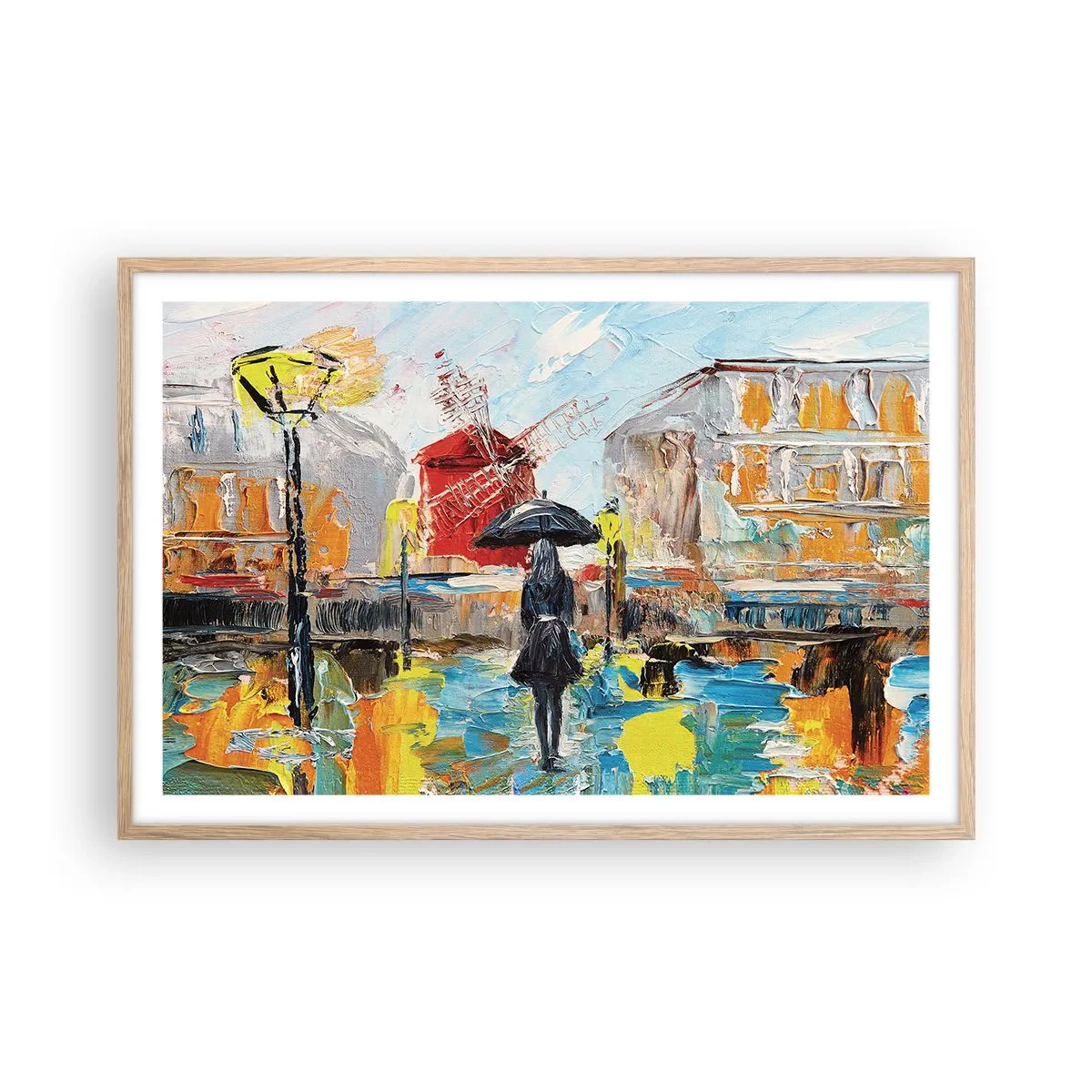 Een poster in een licht eiken lijst - Parijse legendes - 91x61 cm