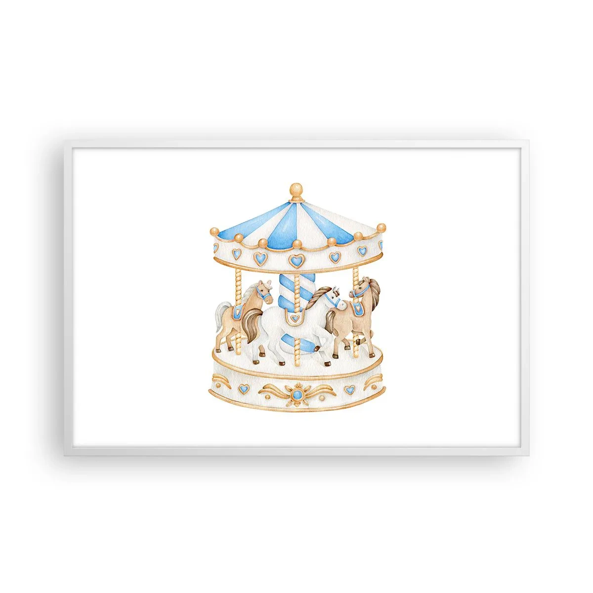 Poster in een witte lijst - Zoete jeugd - 91x61 cm