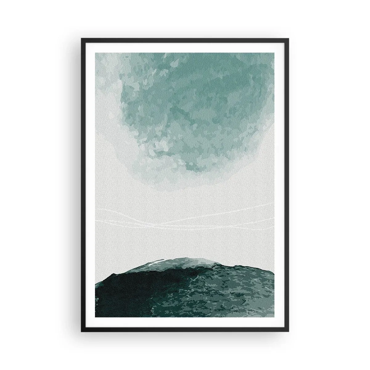 Poster in een zwarte lijst - Ontmoeting met de mist - 70x100 cm