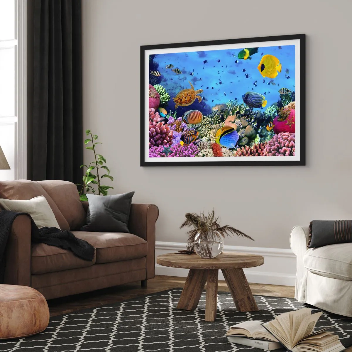Poster in een zwarte lijst - En wat weten we over het leven... - 70x50 cm
