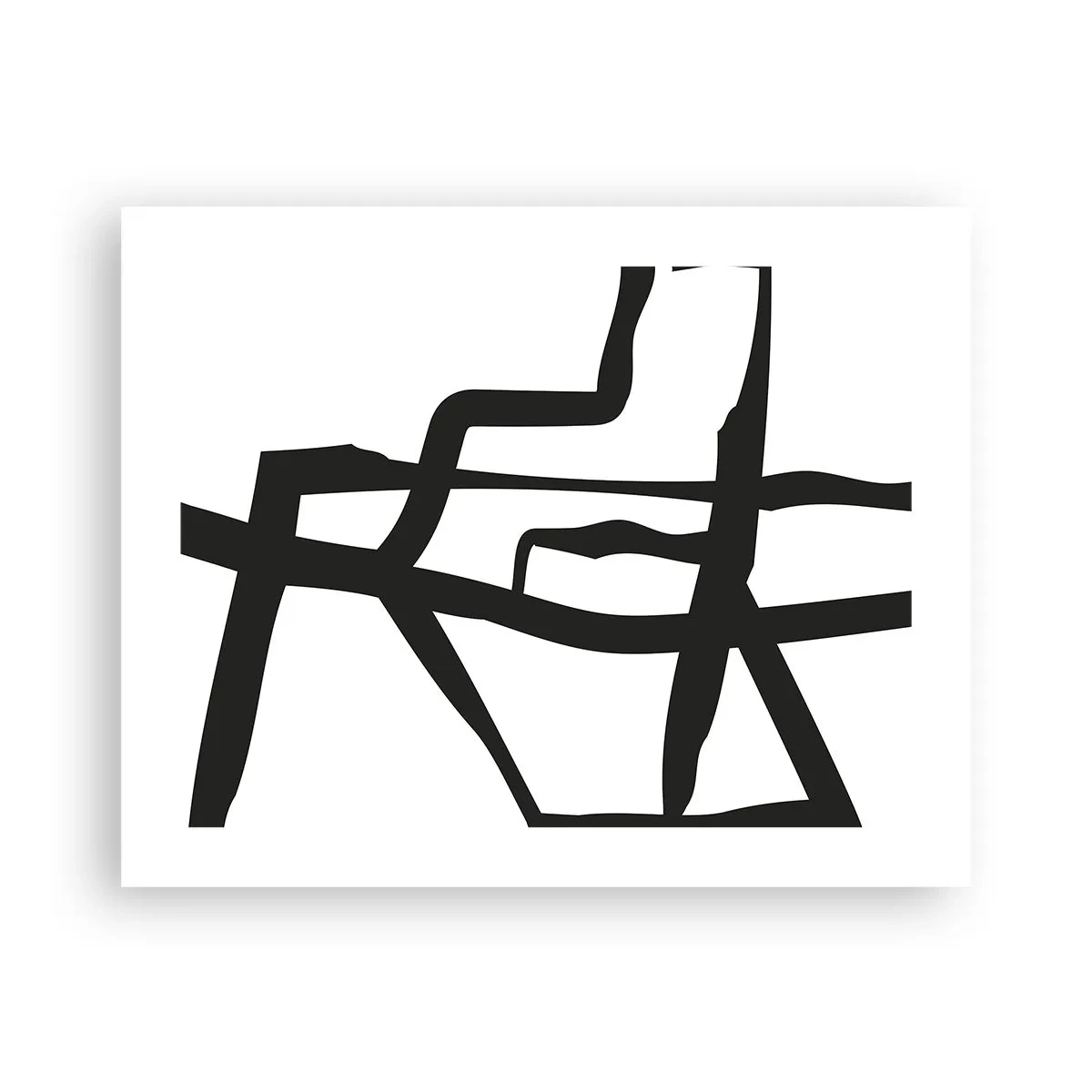 Poster - Zwart-wit ontwerp - 50x40 cm