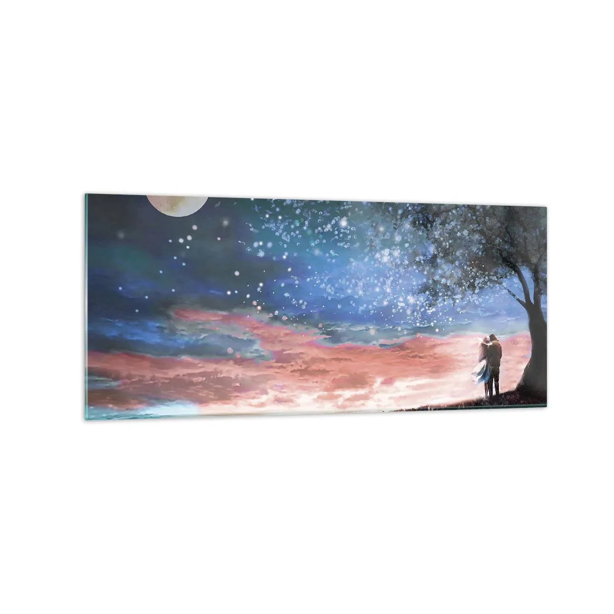 Schilderen op glas - Een sterrenspektakel - 120x50 cm