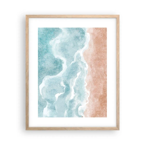 Een poster in een licht eiken lijst - Wolkenabstractie - 40x50 cm