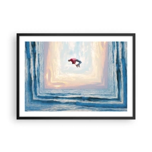 Poster in een zwarte lijst - Naar een andere dimensie - 70x50 cm