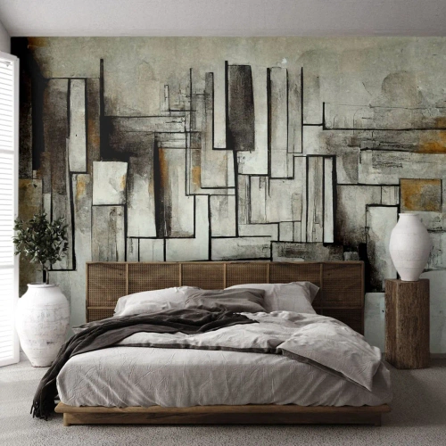 Fotobehang Premium Canvas - De kracht van eenvoud - Deel, Op leeftijd, Streepjes - 450x315 cm